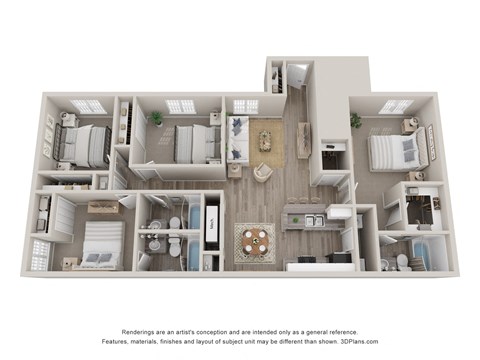 The Beaumont Floorplan 1405 sqft
